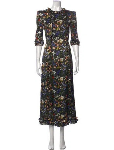 Pre-owned The Vampire's Wife Silk Long Dress In Green
