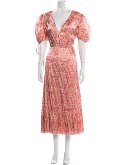 Pre-owned The Vampire's Wife Silk Long Dress In Orange