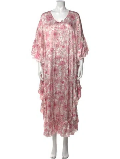 Pre-owned The Vampire's Wife Silk Long Dress In Pink