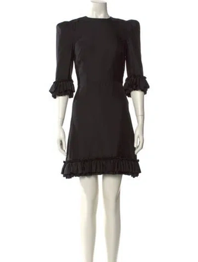 Pre-owned The Vampire's Wife Silk Mini Dress In Black