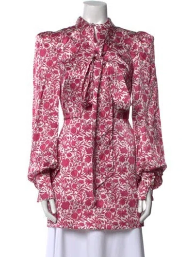 Pre-owned The Vampire's Wife Silk Mini Dress In Pink