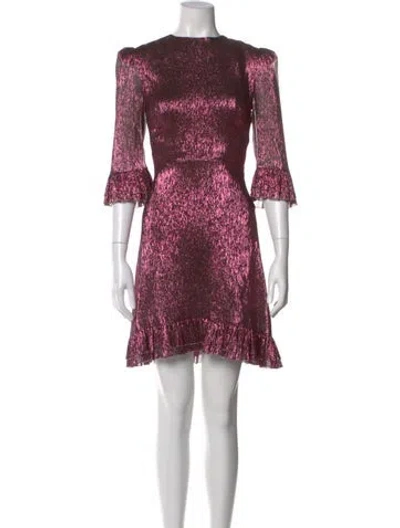 Pre-owned The Vampire's Wife Silk Mini Dress In Pink