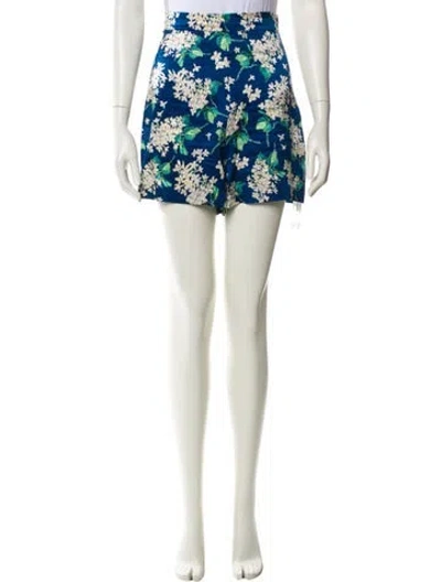 Pre-owned The Vampire's Wife Silk Mini Shorts In Blue