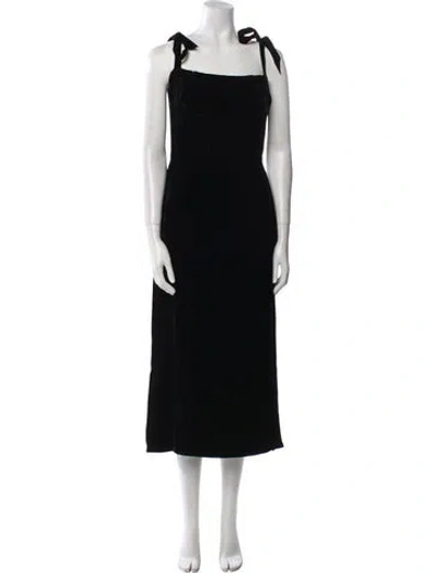 Pre-owned The Vampire's Wife Square Neckline Long Dress In Black
