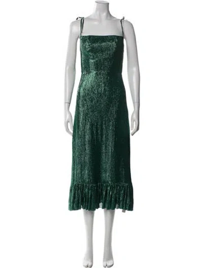 Pre-owned The Vampire's Wife Square Neckline Long Dress In Green