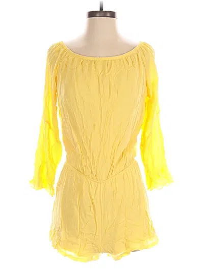 Pre-owned The Vanity Room Romper In Yellow