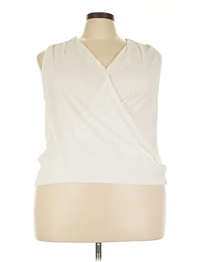 Pre-owned The Vanity Room Sleeveless Blouse In White