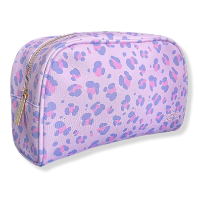 The Vintage Cosmetic Company Lilac Leopard Print Make-up Bag