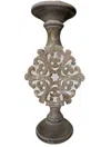 The Vintage Garden Snowflake Candle Holder In Brown