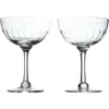 The Vintage List Set Of 2 Crystal Champagne Saucers In Transparent