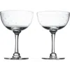 The Vintage List Set Of 2 Crystal Champagne Saucers In Transparent