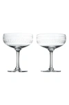 The Vintage List Set Of 2 Crystal Cocktail Glasses In Transparent