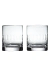 The Vintage List Set Of 2 Crystal Whiskey Glasses In Transparent