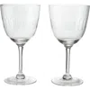 The Vintage List Set Of 2 Crystal Wine Glasses In Transparent