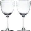 The Vintage List Set Of 2 Crystal Wine Glasses In Transparent