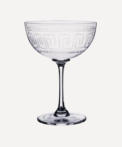 The Vintage List Set Of Six Greek Key Champagne Coupes In Multi