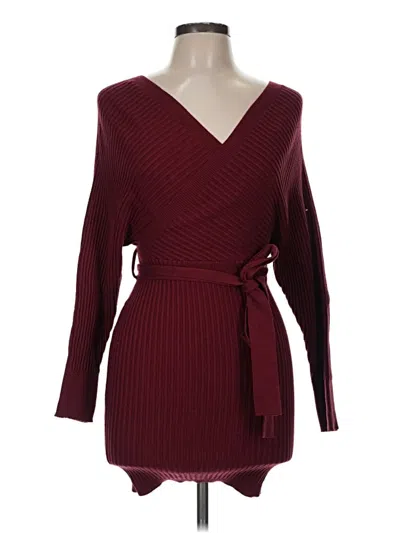 Pre-owned The Vintage Shop Cocktail Dress In Burgundy