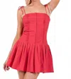 The Vintage Shop Kylie Mini Dress In Red In Red