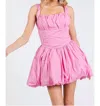The Vintage Shop Poplin Balloon Dress In Pink In Pink