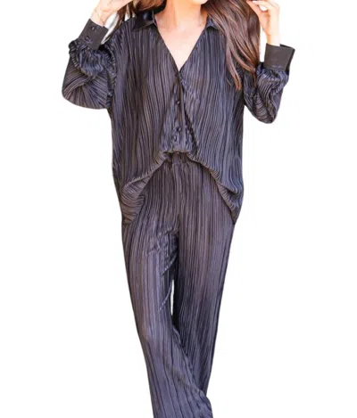 The Vintage Shop Relaxed Set In Black In Grey