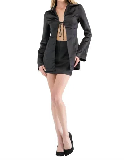 The Vintage Shop Two Piece Top And Skirt Set In Black