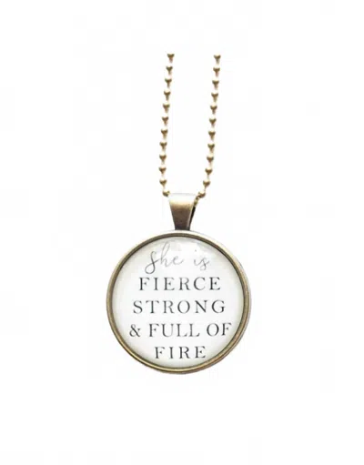 The Vintage Sparrow Women's Full Of Fire Necklace In Brass In Multi