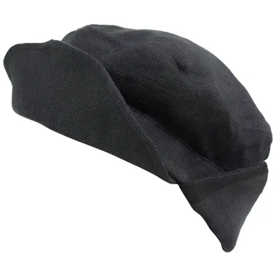 The Viridi-anne Black Check Linen Cap