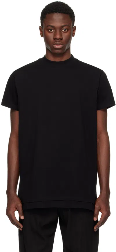 The Viridi-anne Black Crewneck T-shirt In A-black