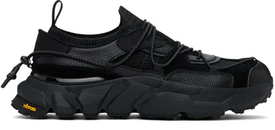 The Viridi-anne Black Lace-up Sneakers In A-black