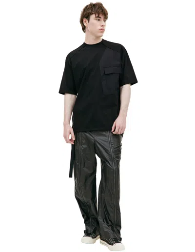 The Viridi-anne Black T-shirt With Patch Pocket