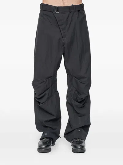 The Viridi-anne Button-detail Trousers In Black