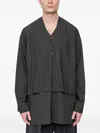 The Viridi-anne Button-up Chest-pocket Shirt In Black