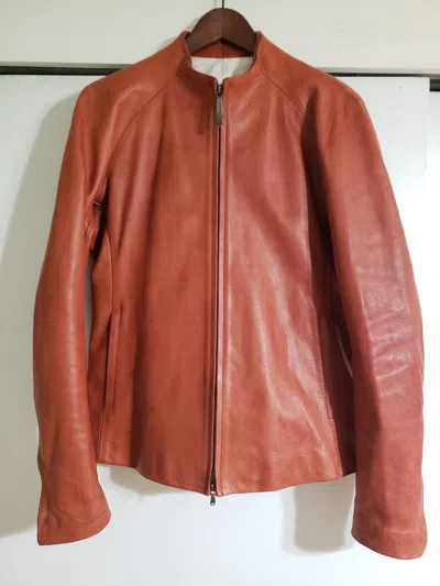 Pre-owned The Viridi-anne Horsehide Leather Jacket In Red