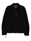 The Viridi-anne Wool Zip-up Jacket In Black