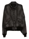 The Viridi-anne Zip-up Bomber Jacket In Black