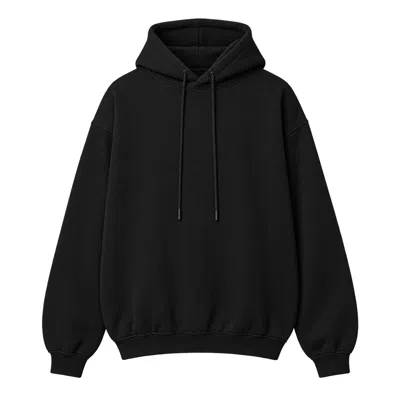 The Viridi-anne Cotton Hoodie With A Drawstring In Black
