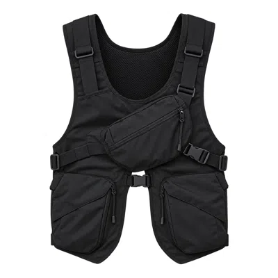 The Viridi-anne Cotton Vest With Deep Pockets In Black