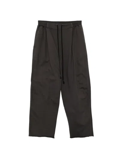 The Viridi-anne Drawstring Raw-cut Trousers In Brown