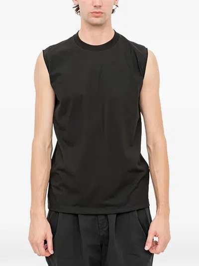 The Viridi-anne Logo-embroidered Tank In Black