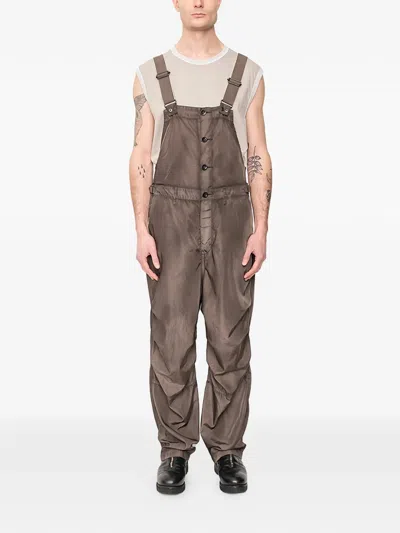 The Viridi-anne Object Dyed Overalls In Brown