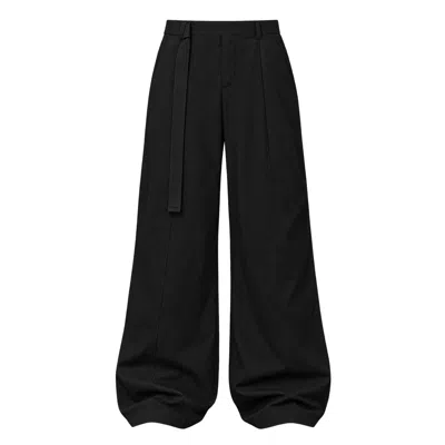 The Viridi-anne Pants With A Fold Down Flap In Black