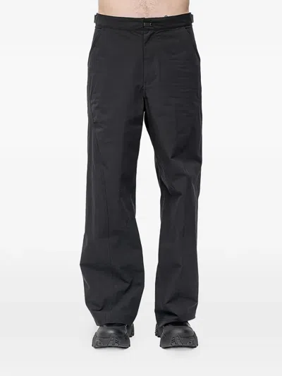 The Viridi-anne Ripstop Wide-leg Trousers In Black