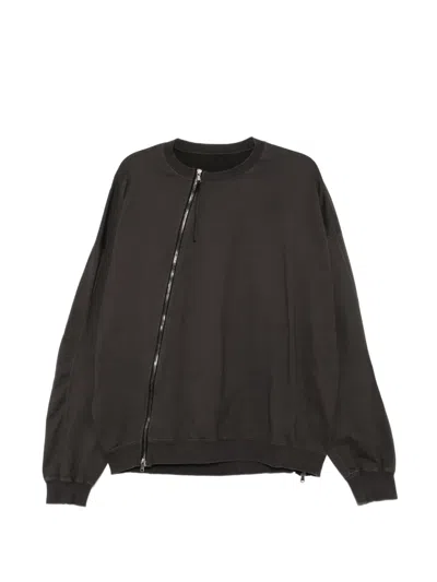 The Viridi-anne Sweat Zip-up Cardigan In Brown