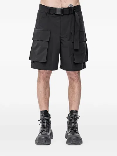 The Viridi-anne Water-repellent Cargo Shorts In Black