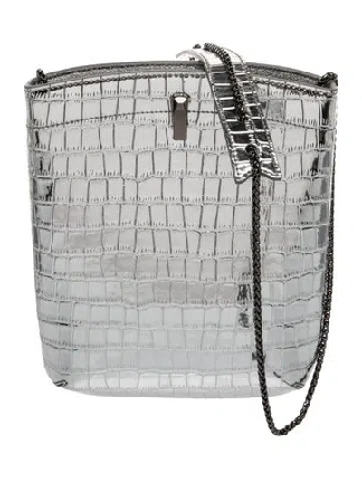 Pre-owned The Volon Patent Leather Suitcase W/ Tags In Silver