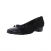 The Walking Cradle Co. Women's Bradford Low Heel Slip On Shoes In Black Microfiber In Black