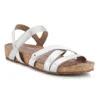 The Walking Cradle Co. Women's Pool Sandal - Ww Width In White/silver In Multi
