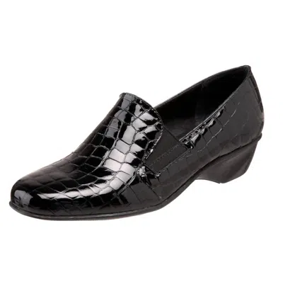 The Walking Cradle Co. Women's Teri Flat Shoes In Black Croc