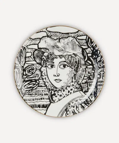 The Wallace Collection X Grayson Perry Bone China Decorative Portrait Plate In Black