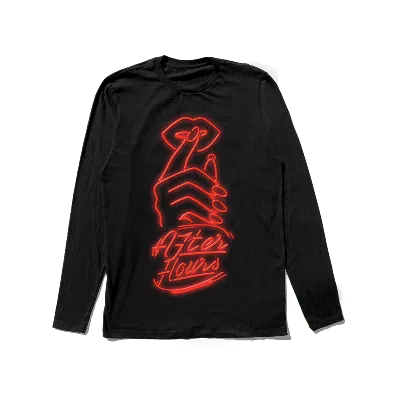 Pre-owned The Weeknd Men's  After Hours Signage Longsleeve In Black